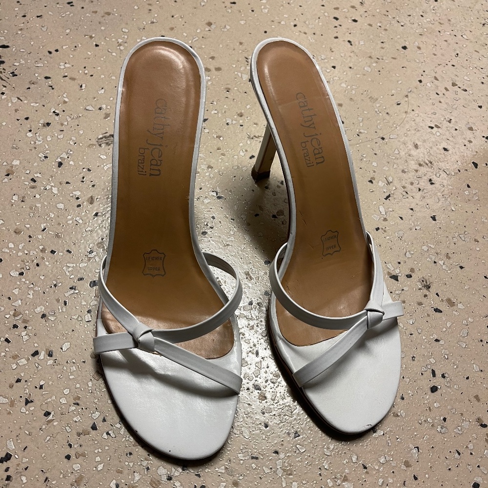 White Strap Heels